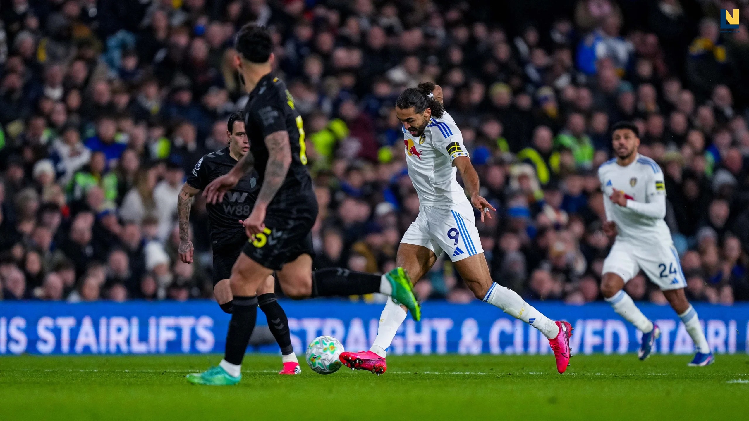 Dominic Calvert-Lewin in action for Leeds United against Sunderland