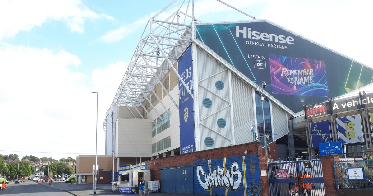 Elland Road, where Farke gave his solitary criticism after Leeds drew with Man Utd