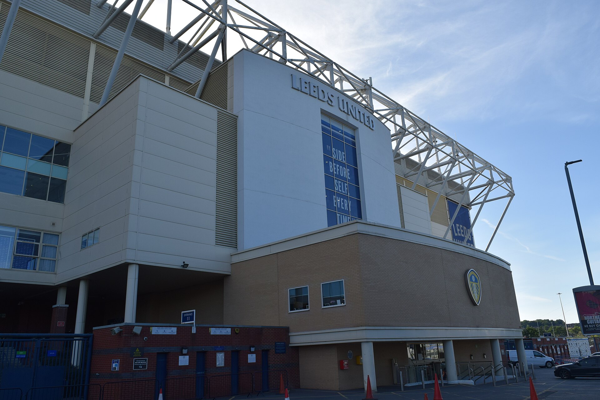 Elland Road East Stand, the ground where James Trafford saves shots for Leeds
