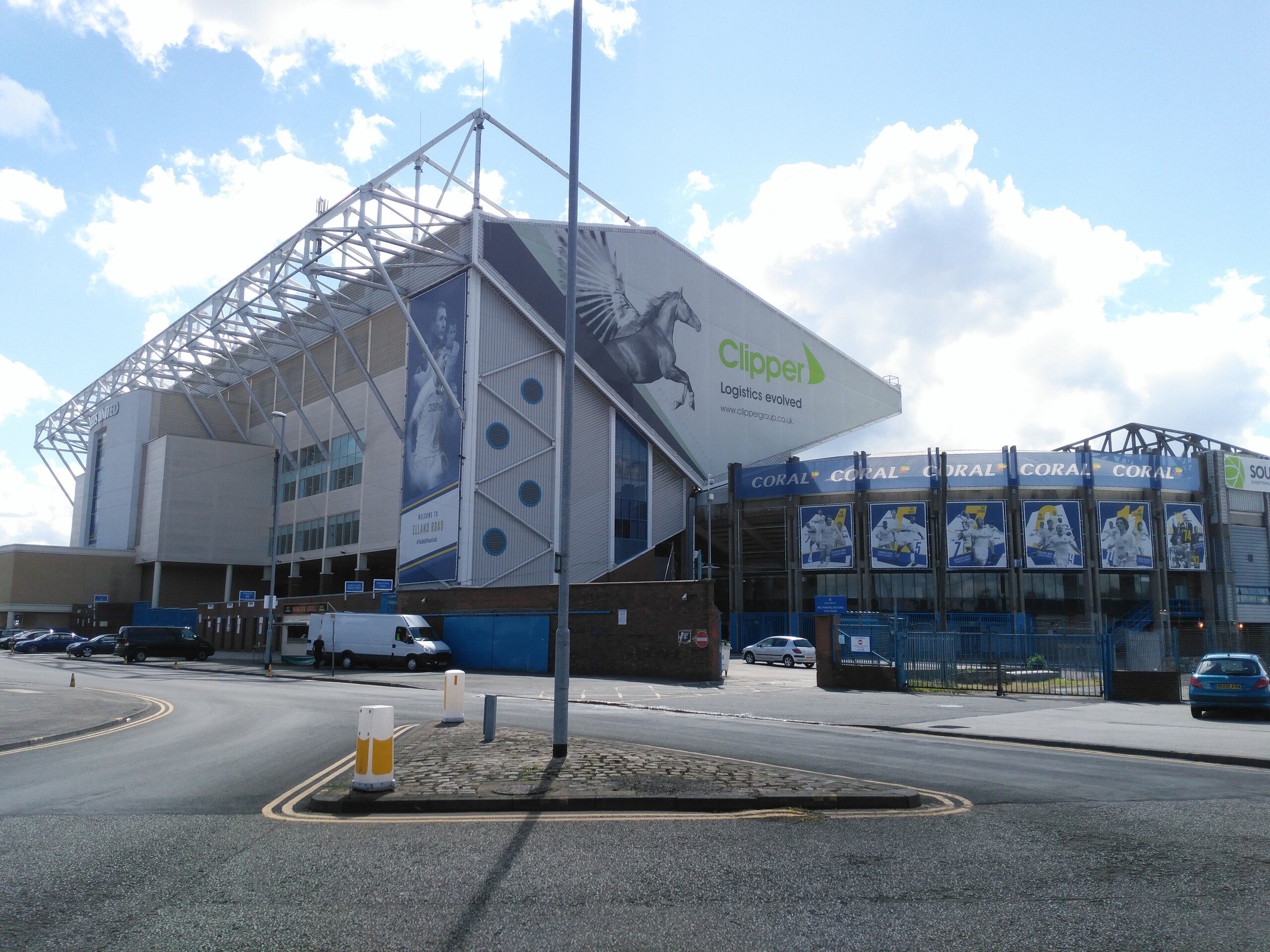 Elland Road East Stand and north-east corner, part of Leeds United club history