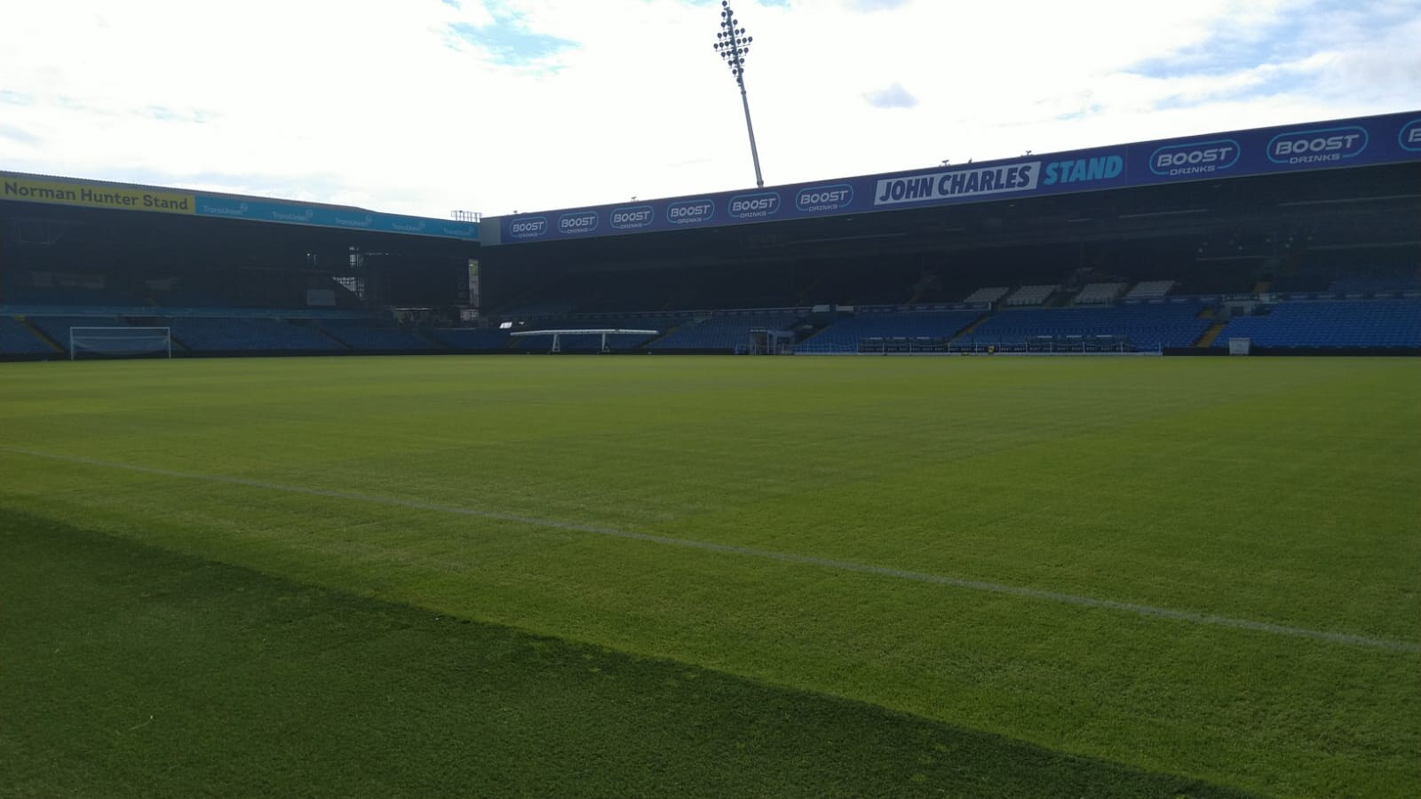 Elland Road stadium West Stand and the pitch