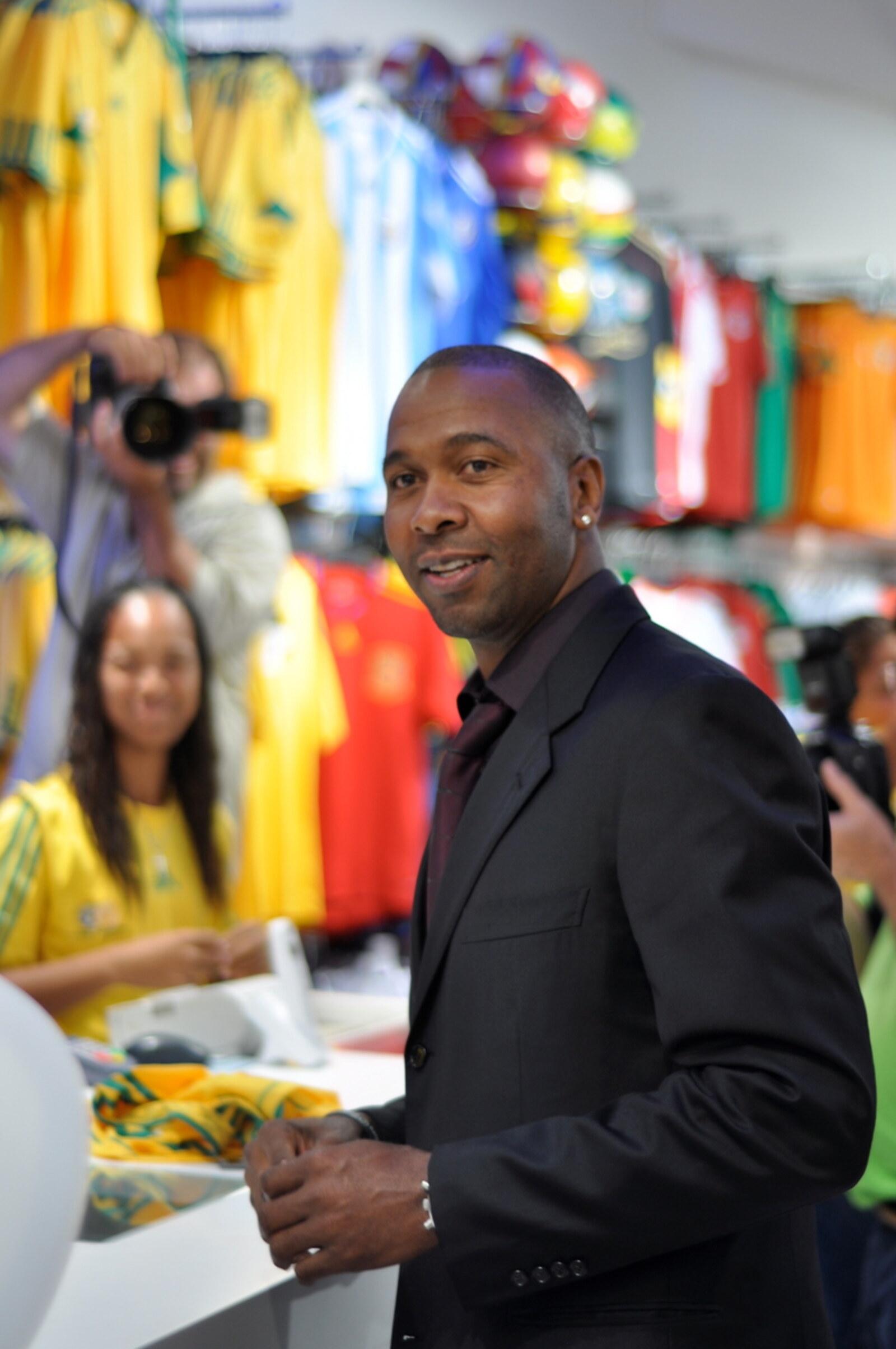 Lucas Radebe in South Africa, one of the Leeds United legends