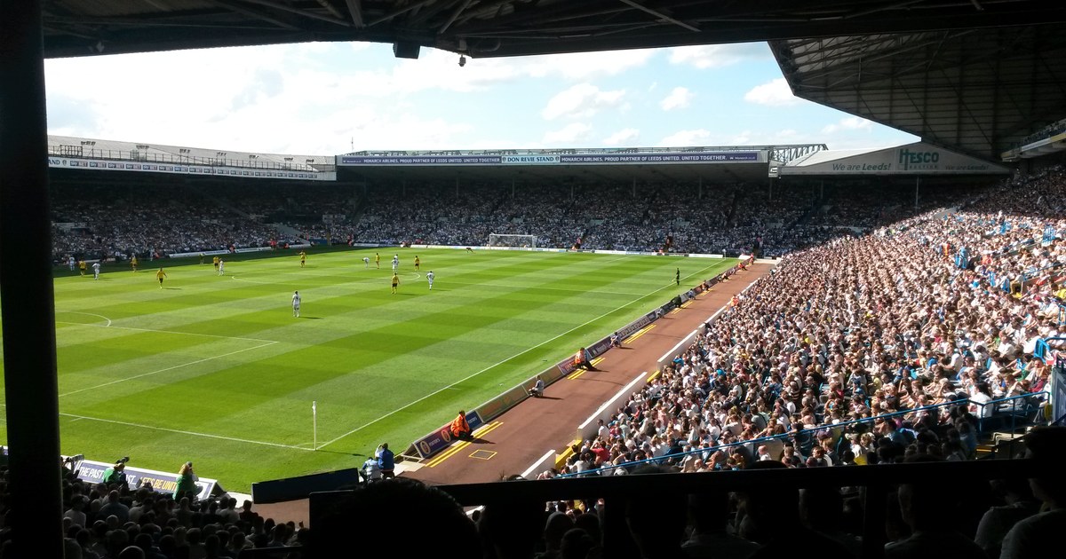Elland Road on matchday, where Ethan Ampadu leads Leeds United out for the 100th time as captain on Sunday