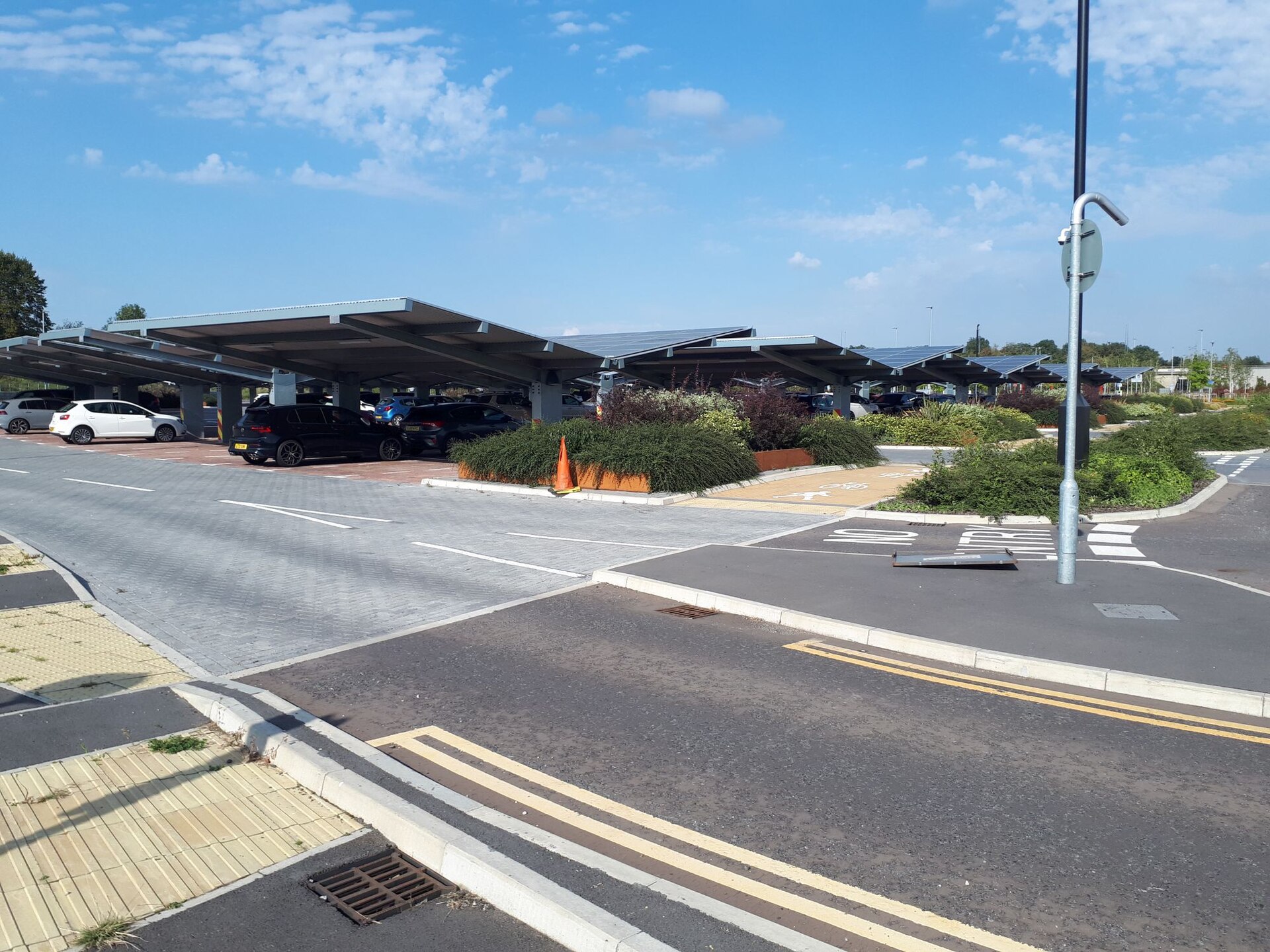Covered parking bays at Stourton Park and Ride